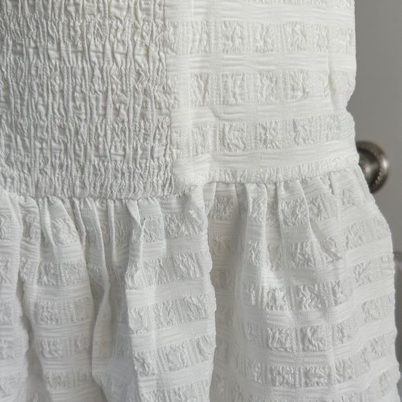 NWT Peppermayo Kristina Exclusive Textured Ruffles White Mini Dress Size 6 - Picture 10 of 14